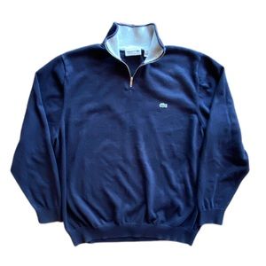 Lacoste 1/4 Zip Pullover Lightweight Sweater